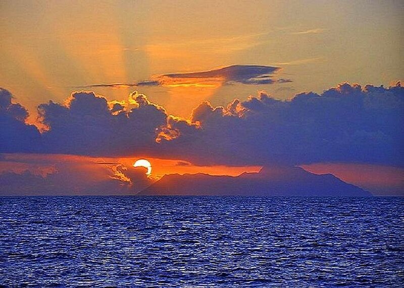 Sunset over the ocean
