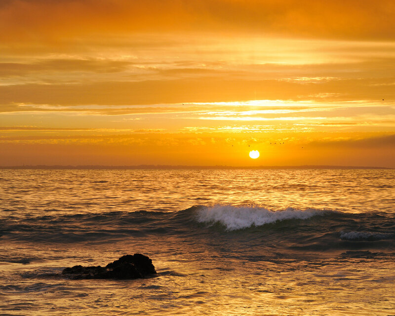 Sunset over the ocean