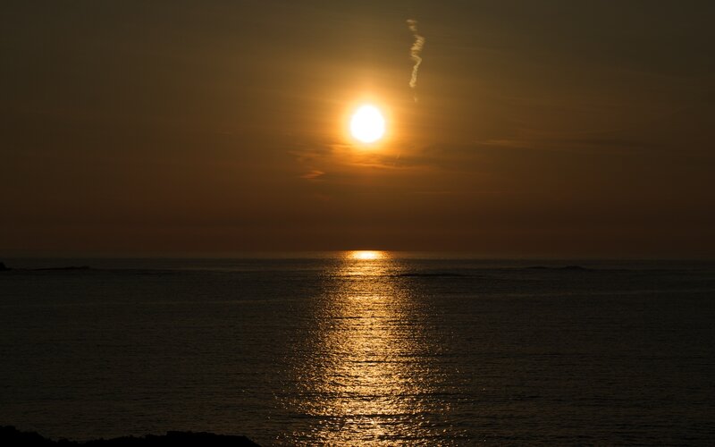 Sunset over the ocean