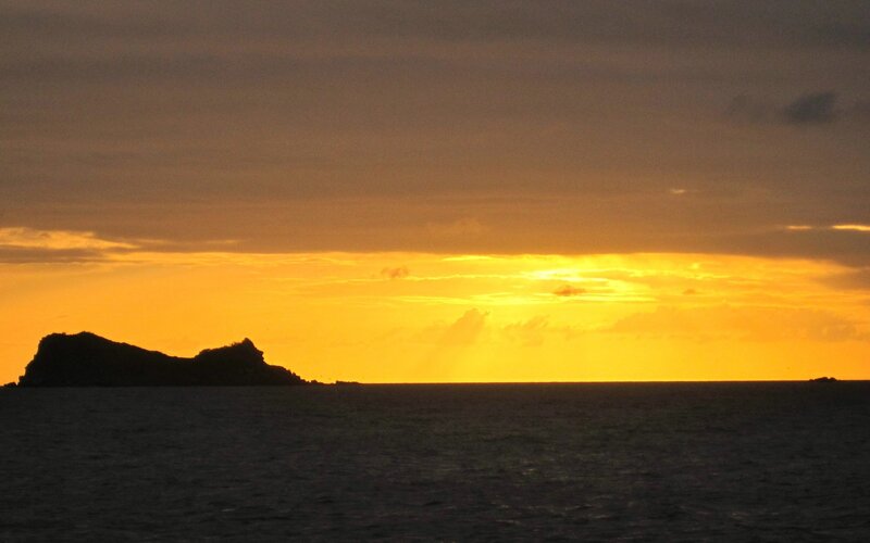 Sunset over the ocean