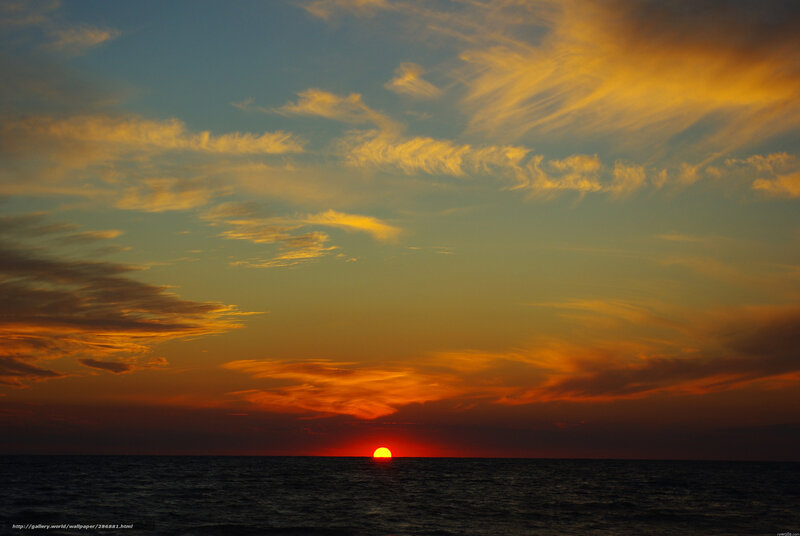 Sunset over the ocean