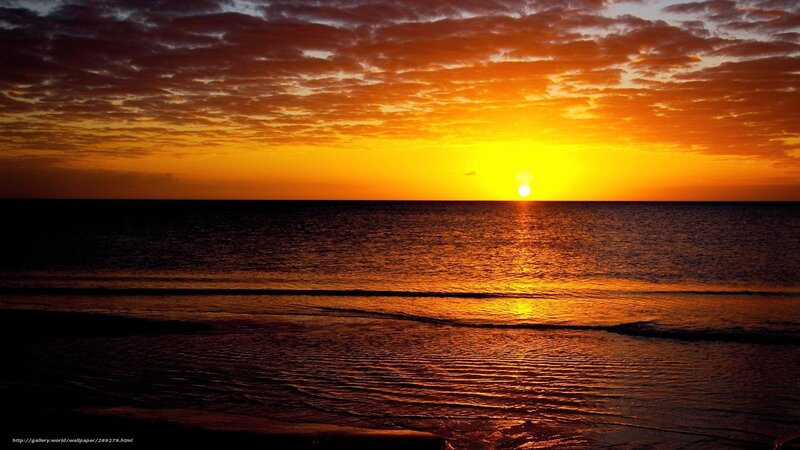 sunset over the ocean