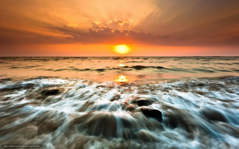Sunset over the ocean