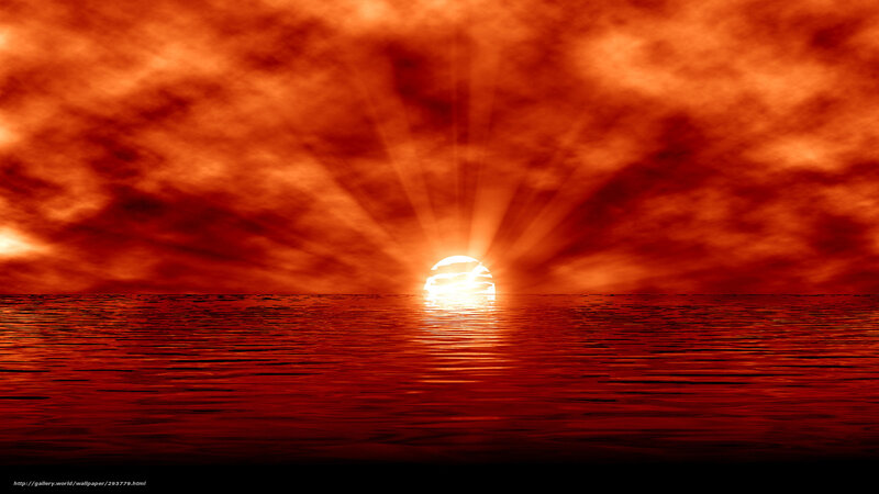 Sunset over the ocean