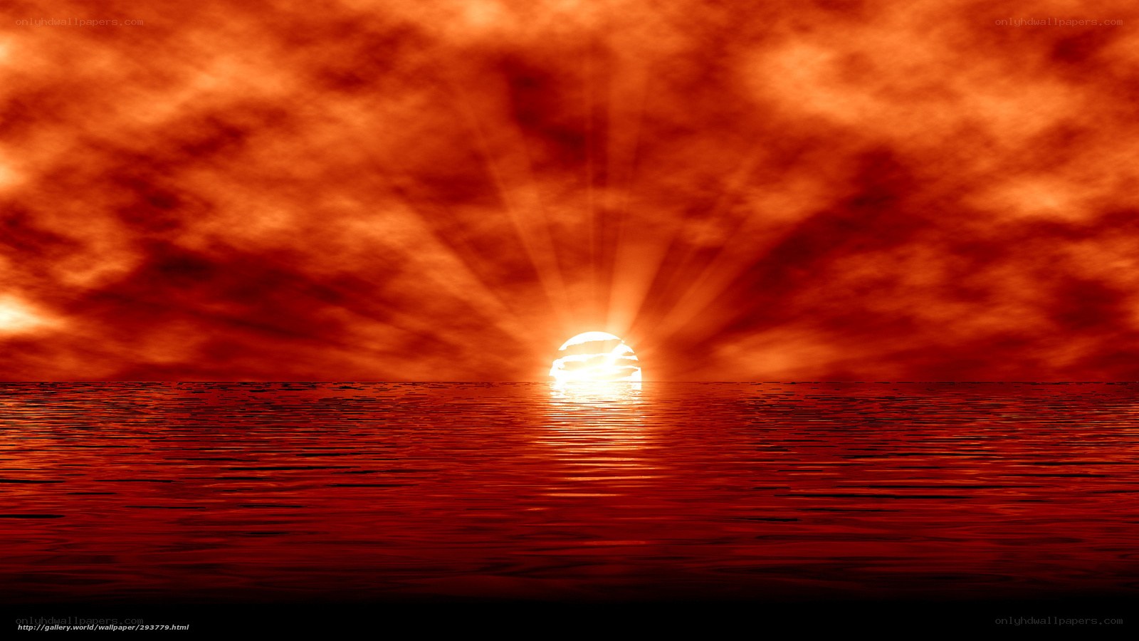 Sunset over the ocean