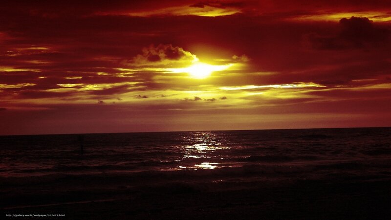 Sunset over the ocean