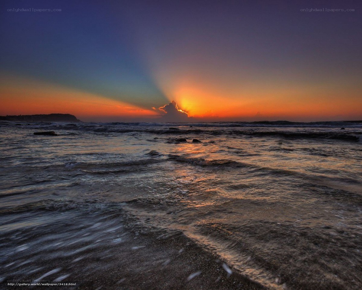 Sunset over the ocean