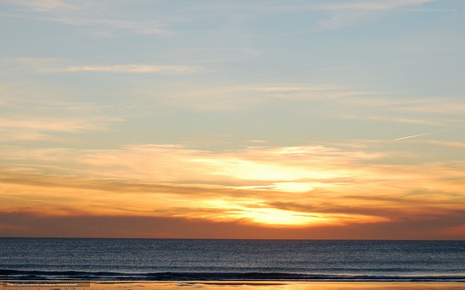 sunset over the ocean