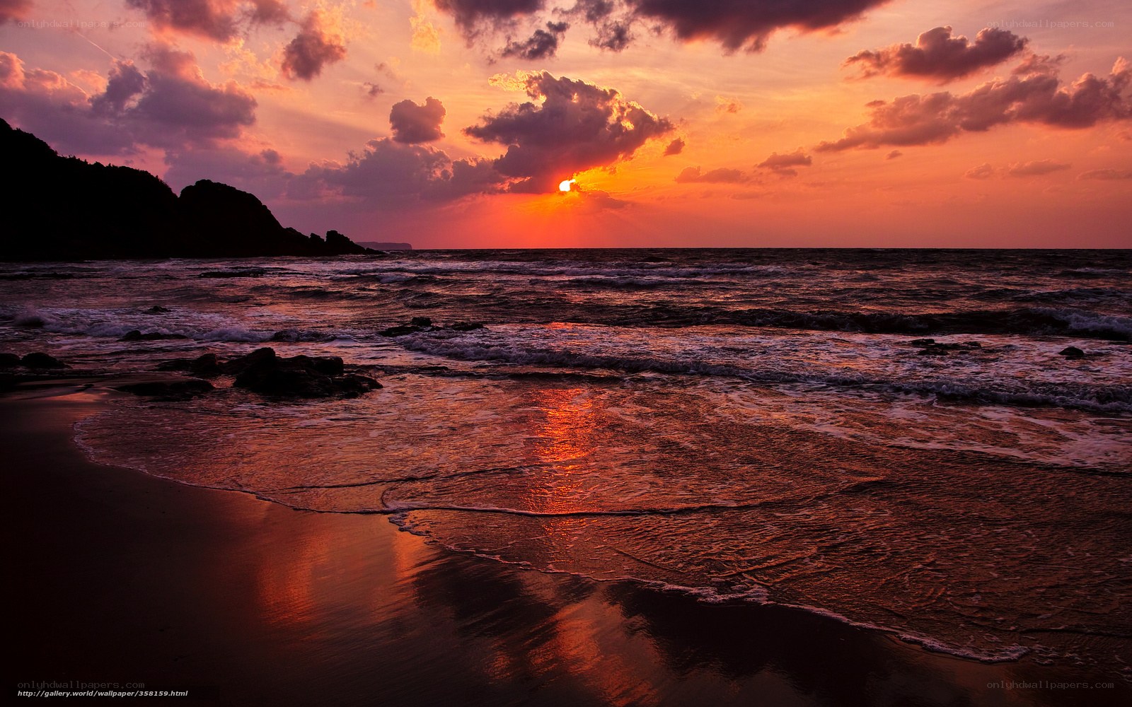Sunset over the ocean