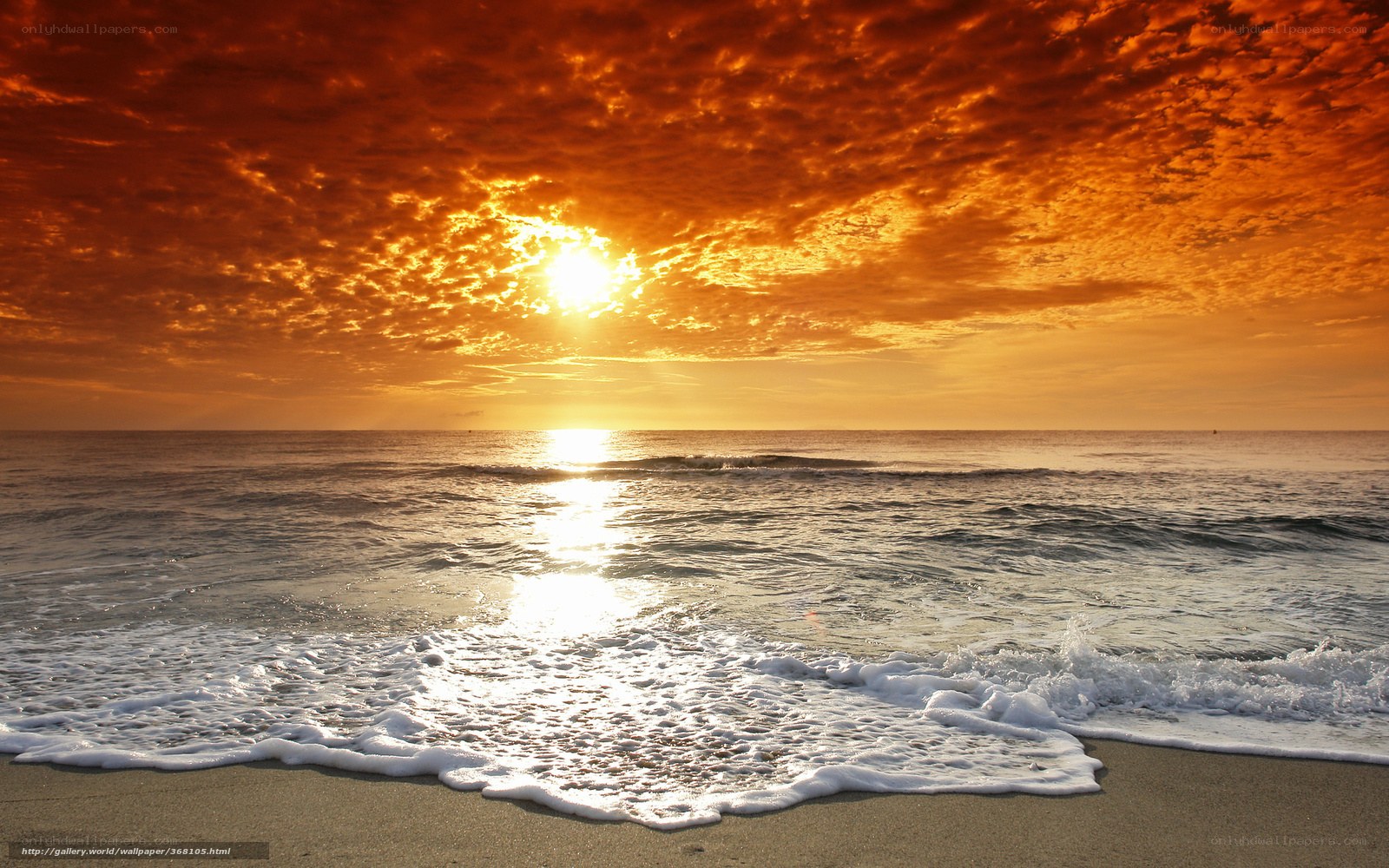 Sunset over the ocean