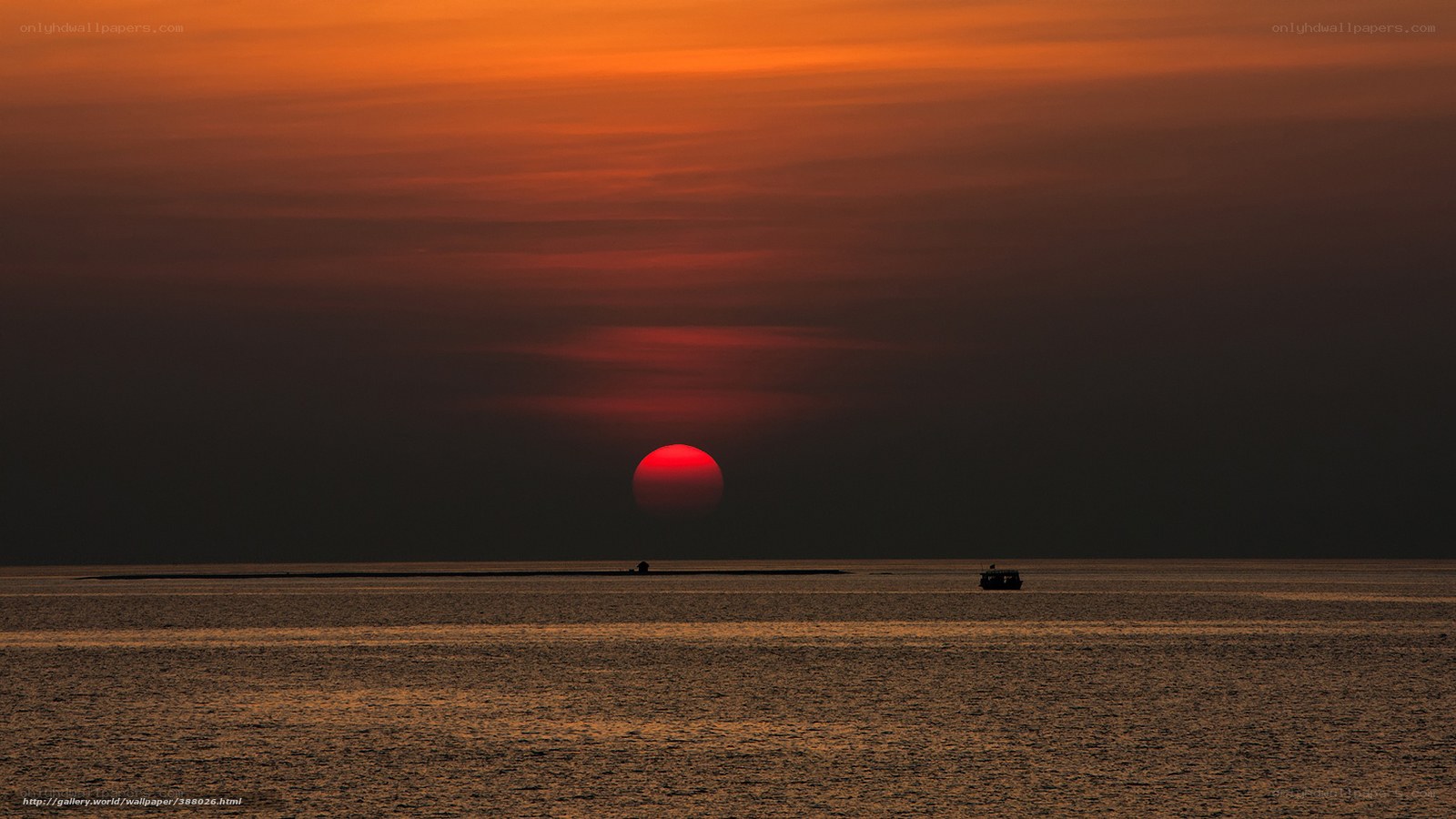 Sunset over the ocean
