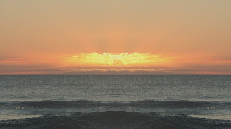 sunset over the ocean