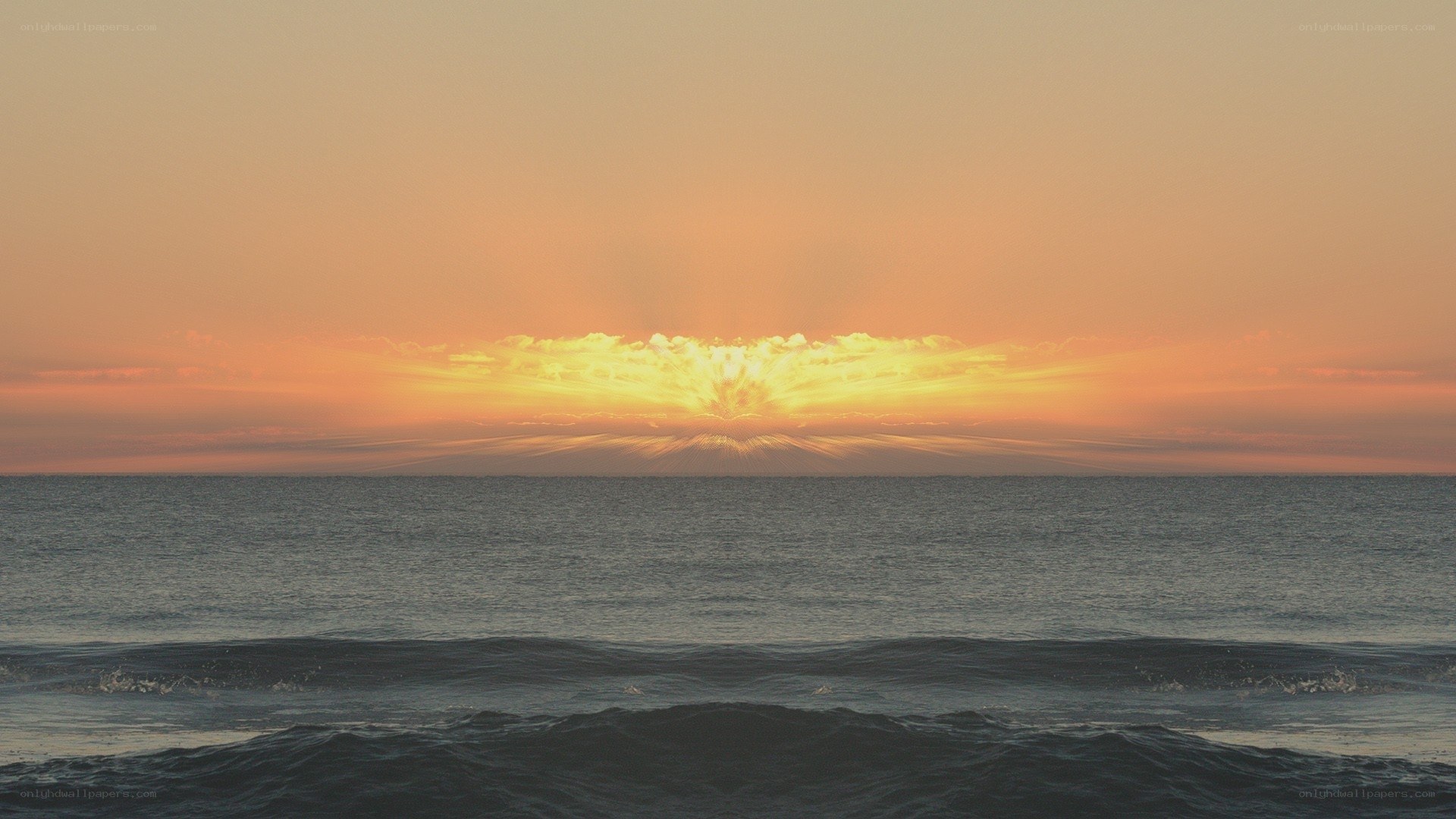 sunset over the ocean