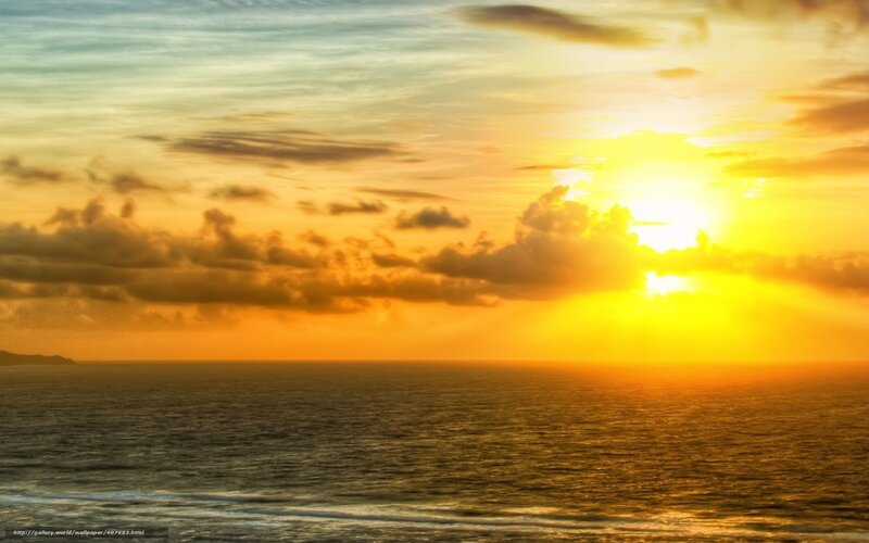 sunset over the ocean