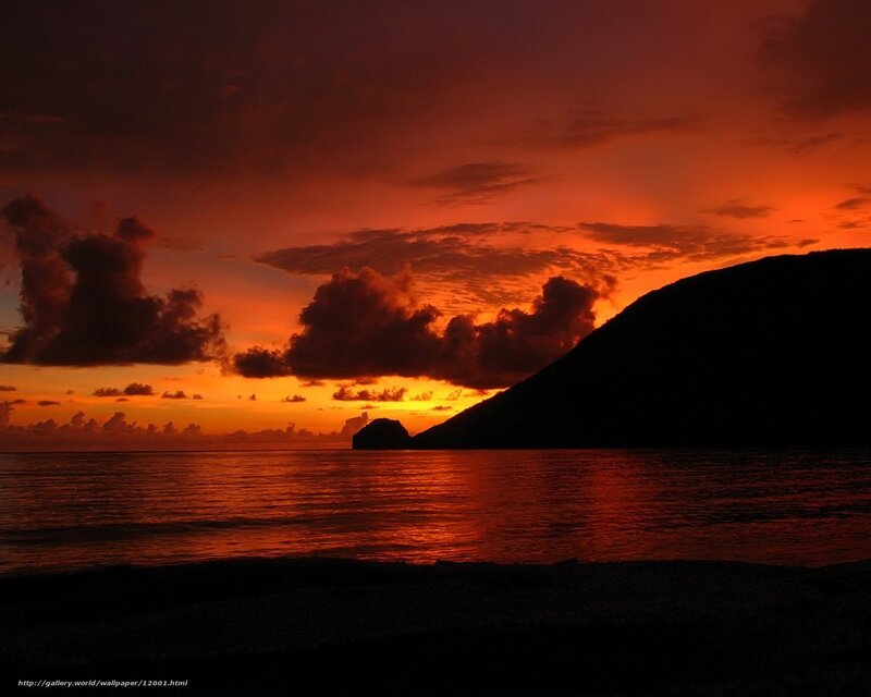 Sunset over the ocean