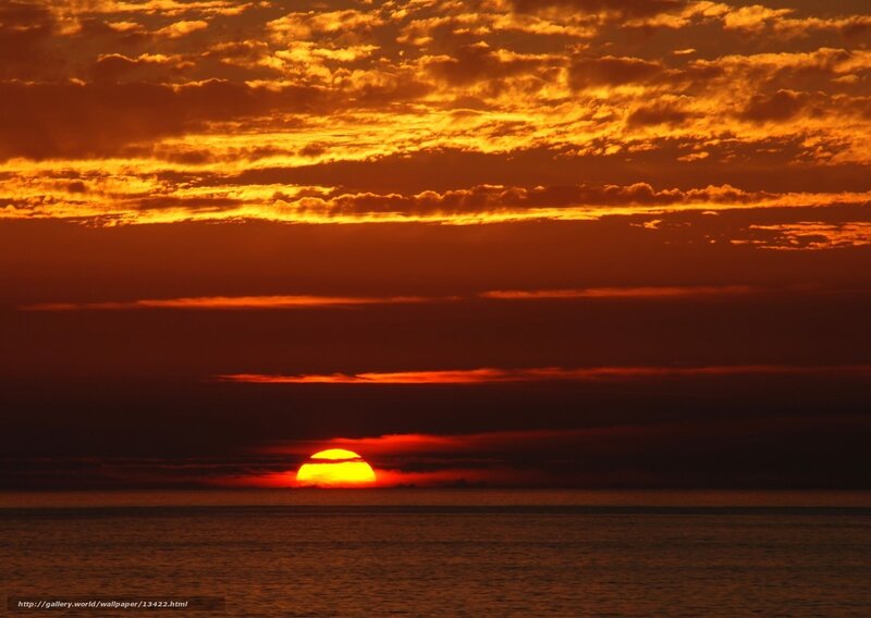 Sunset over the ocean