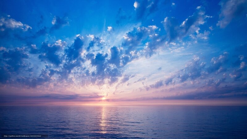 Sunset over the ocean
