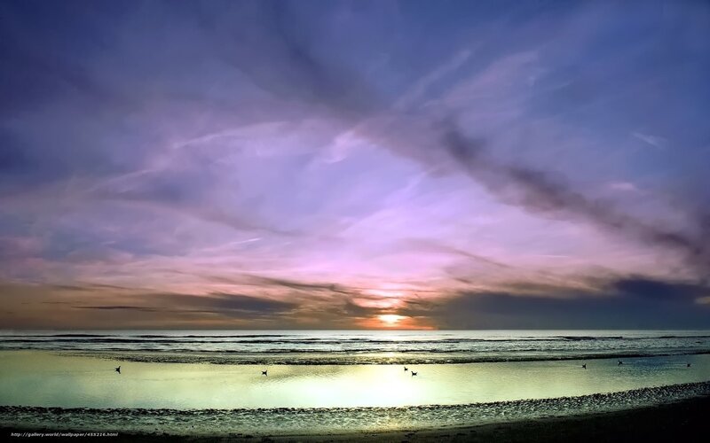 Sunset over the ocean