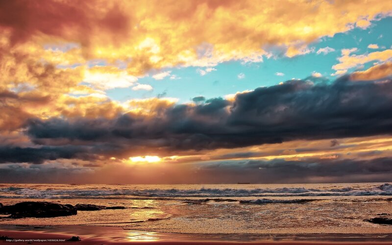 Sunset over the ocean