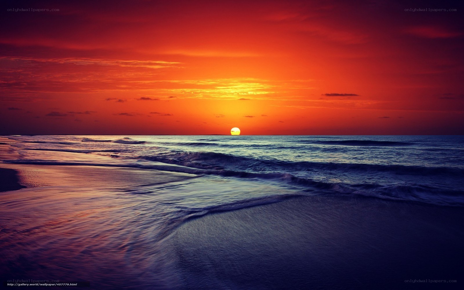 sunset over the ocean