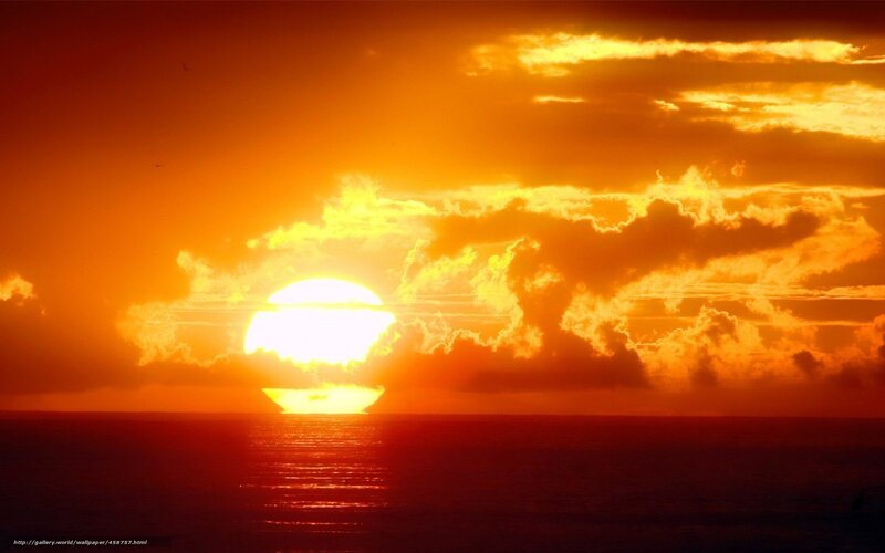 Sunset over the ocean