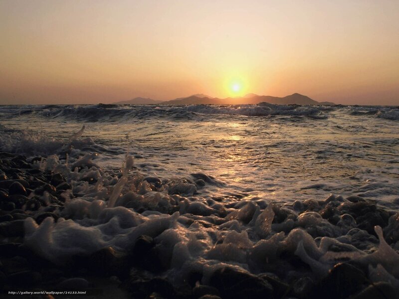 Sunset over the ocean