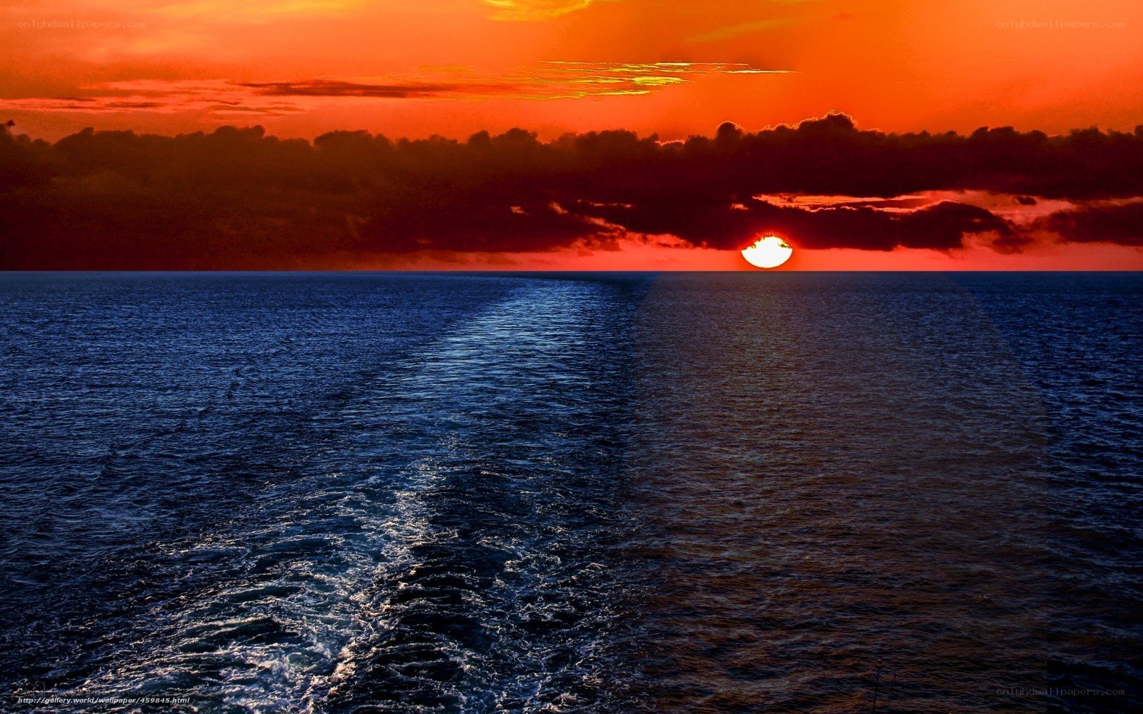Sunset over the ocean