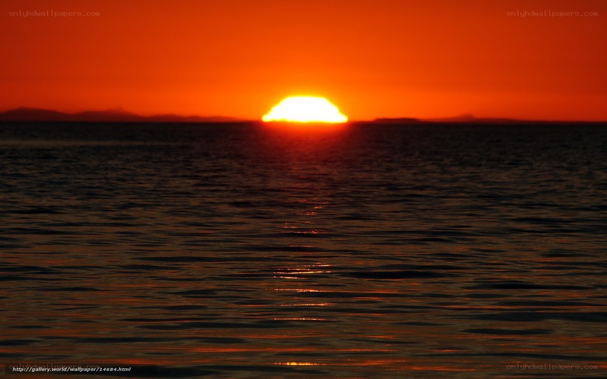 Sunset over the ocean