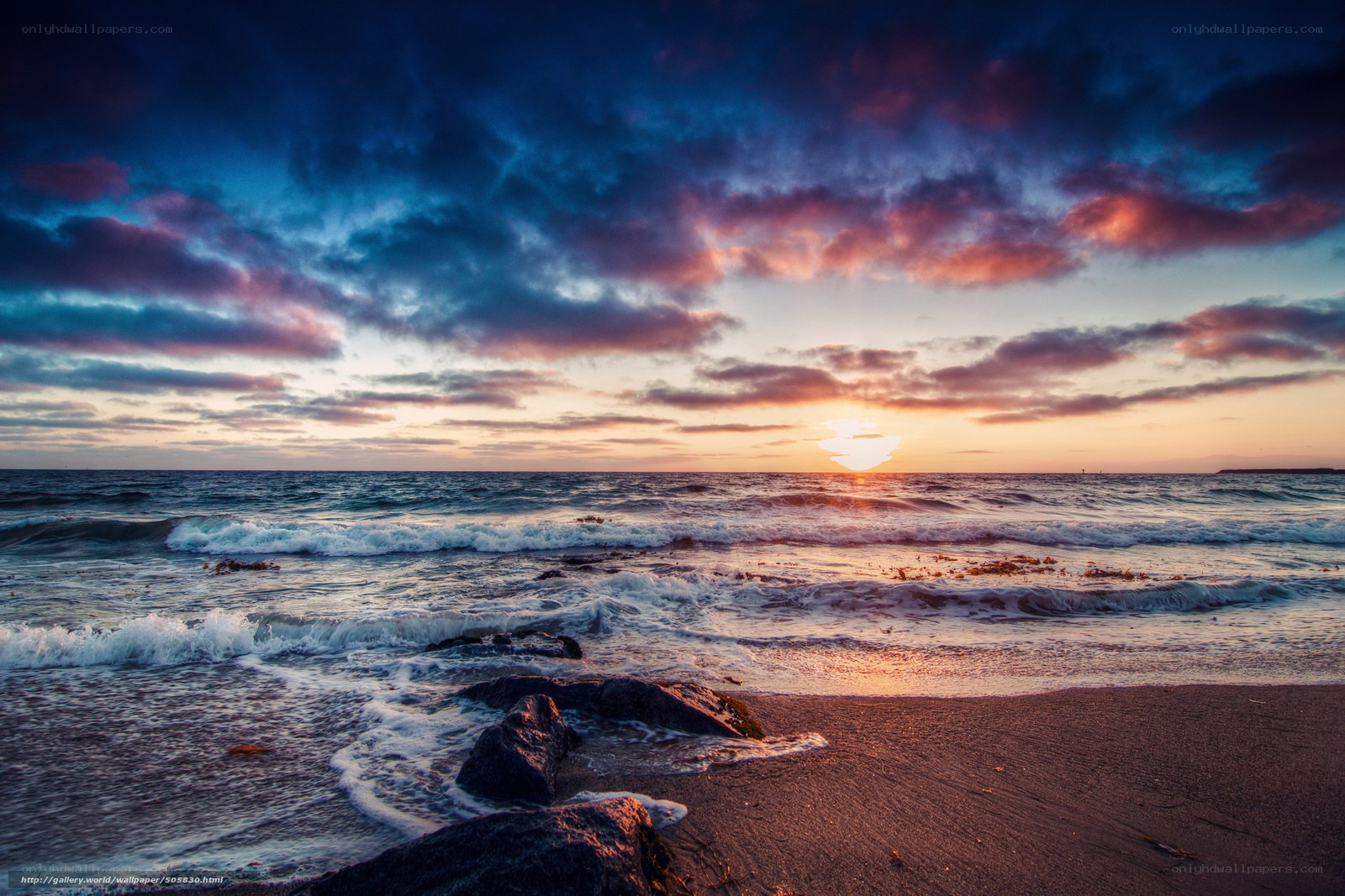 Sunset over the ocean