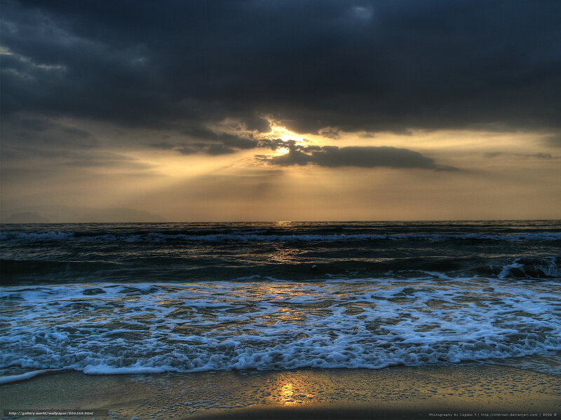 Sunset over the ocean