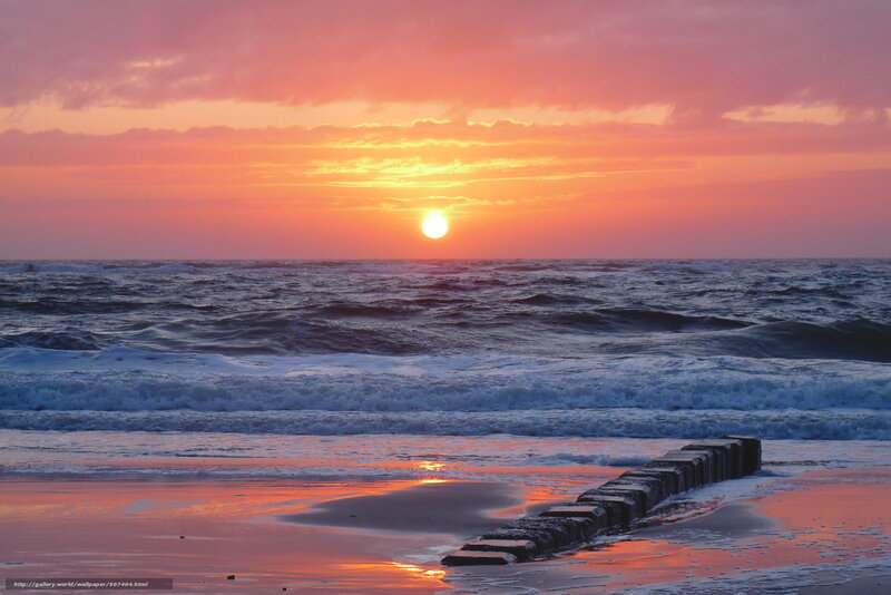 Sunset over the ocean
