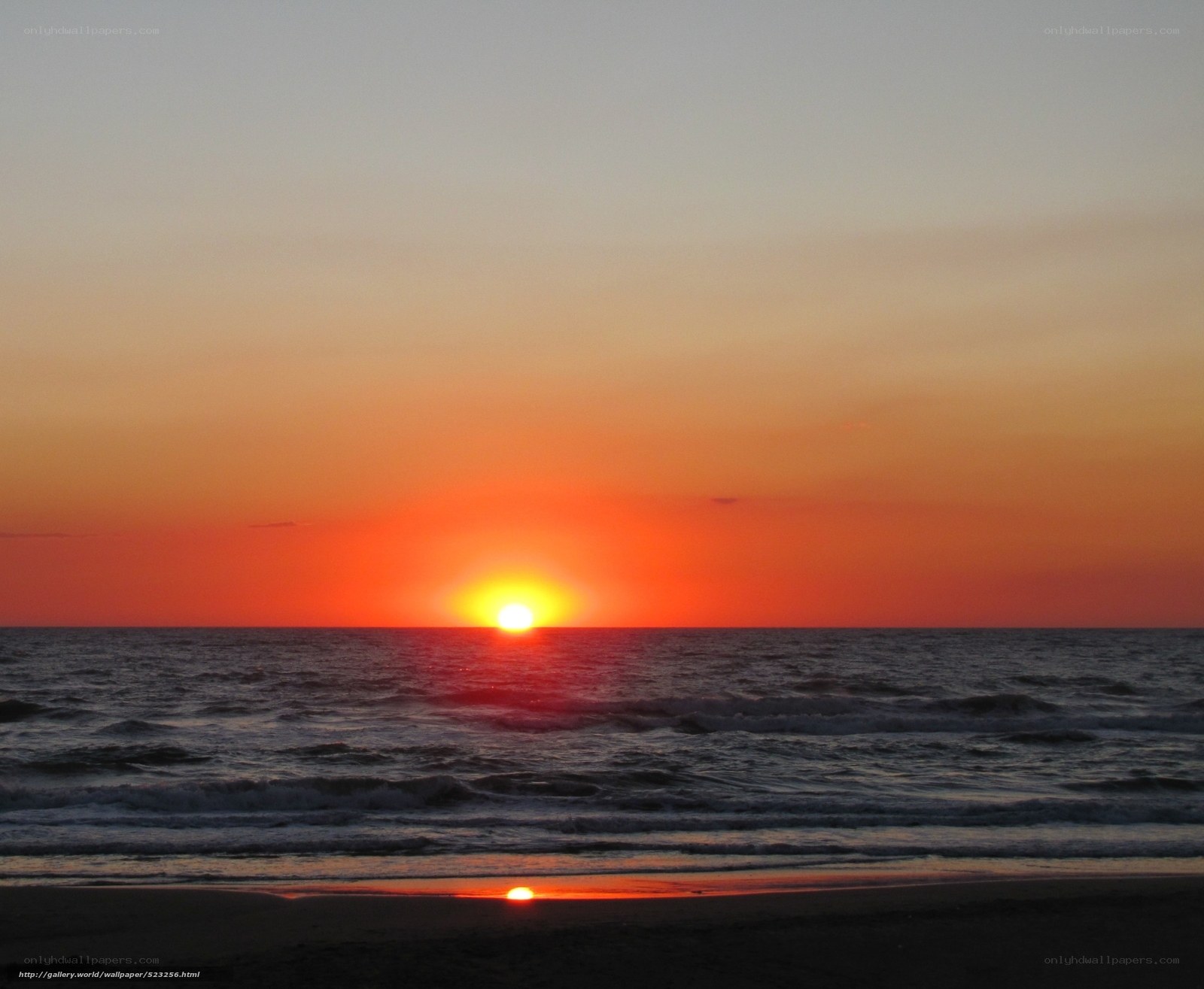 Sunset over the ocean