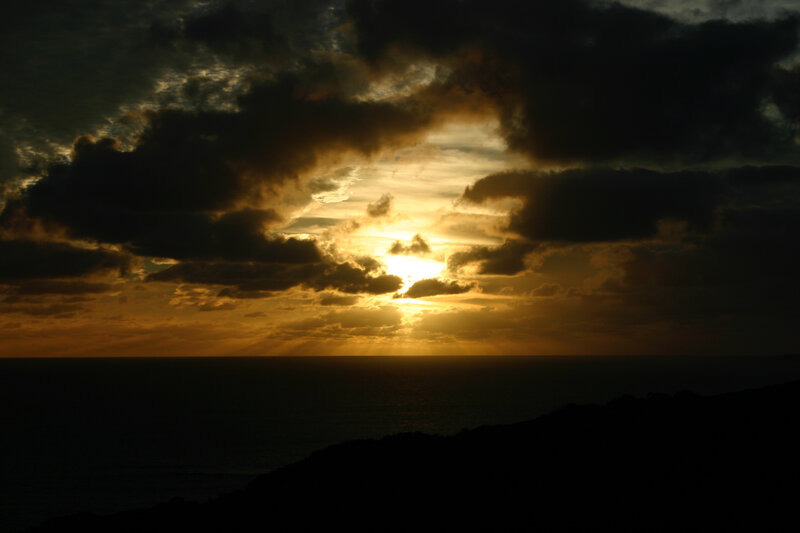 Sunset over the ocean
