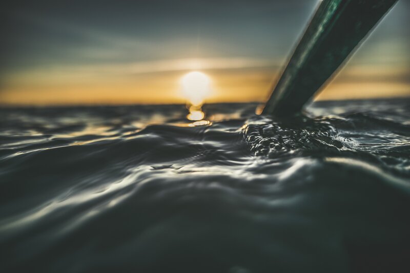 Sunset over the ocean