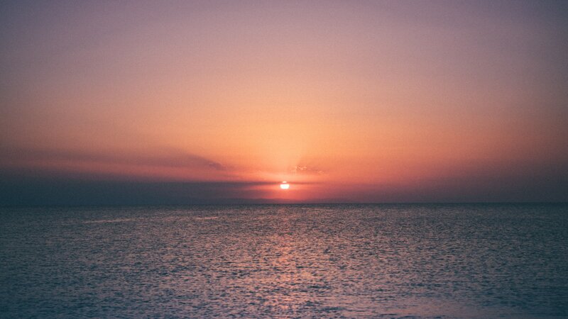 sunset over the ocean