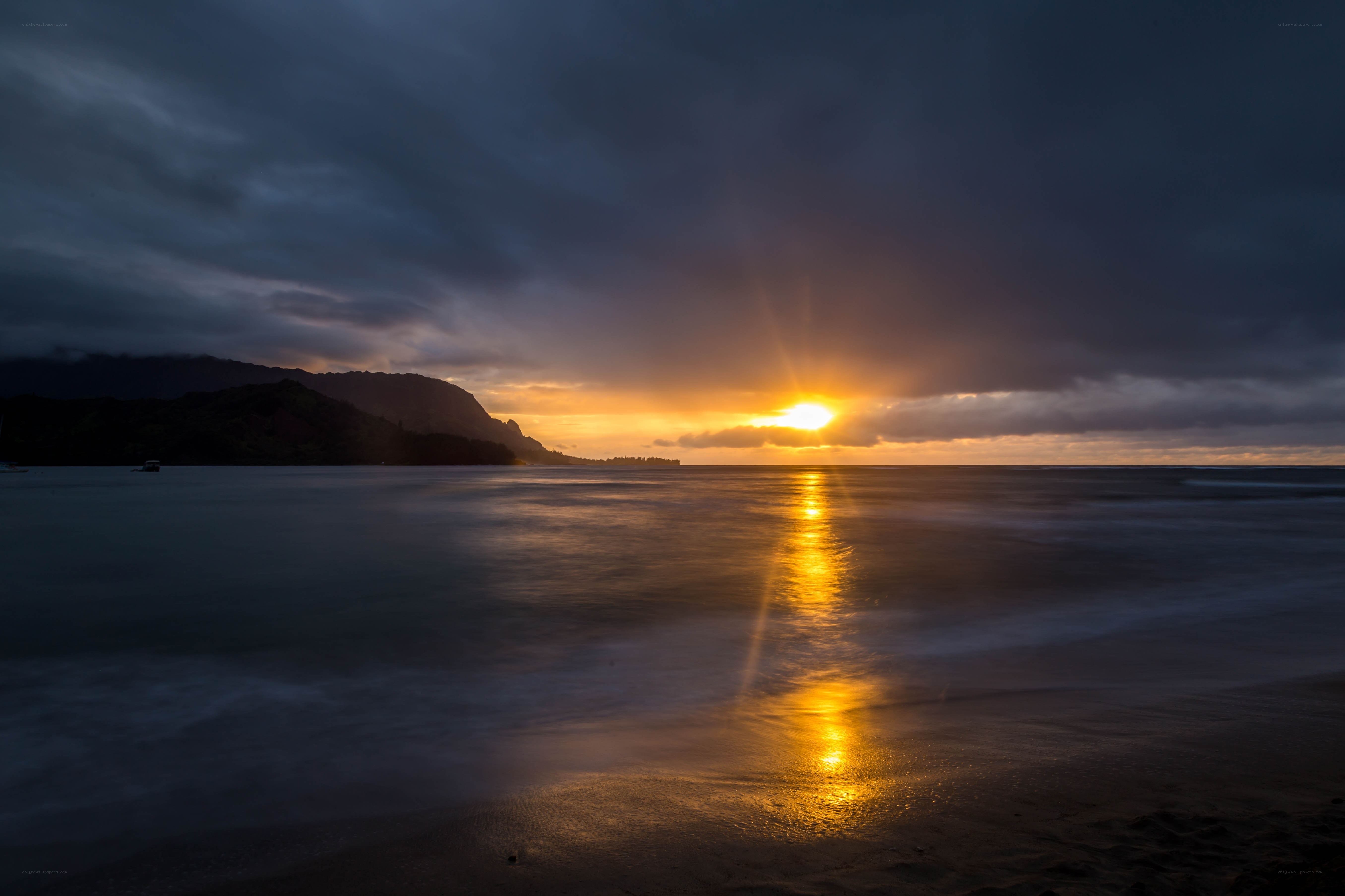 Sunset over the ocean