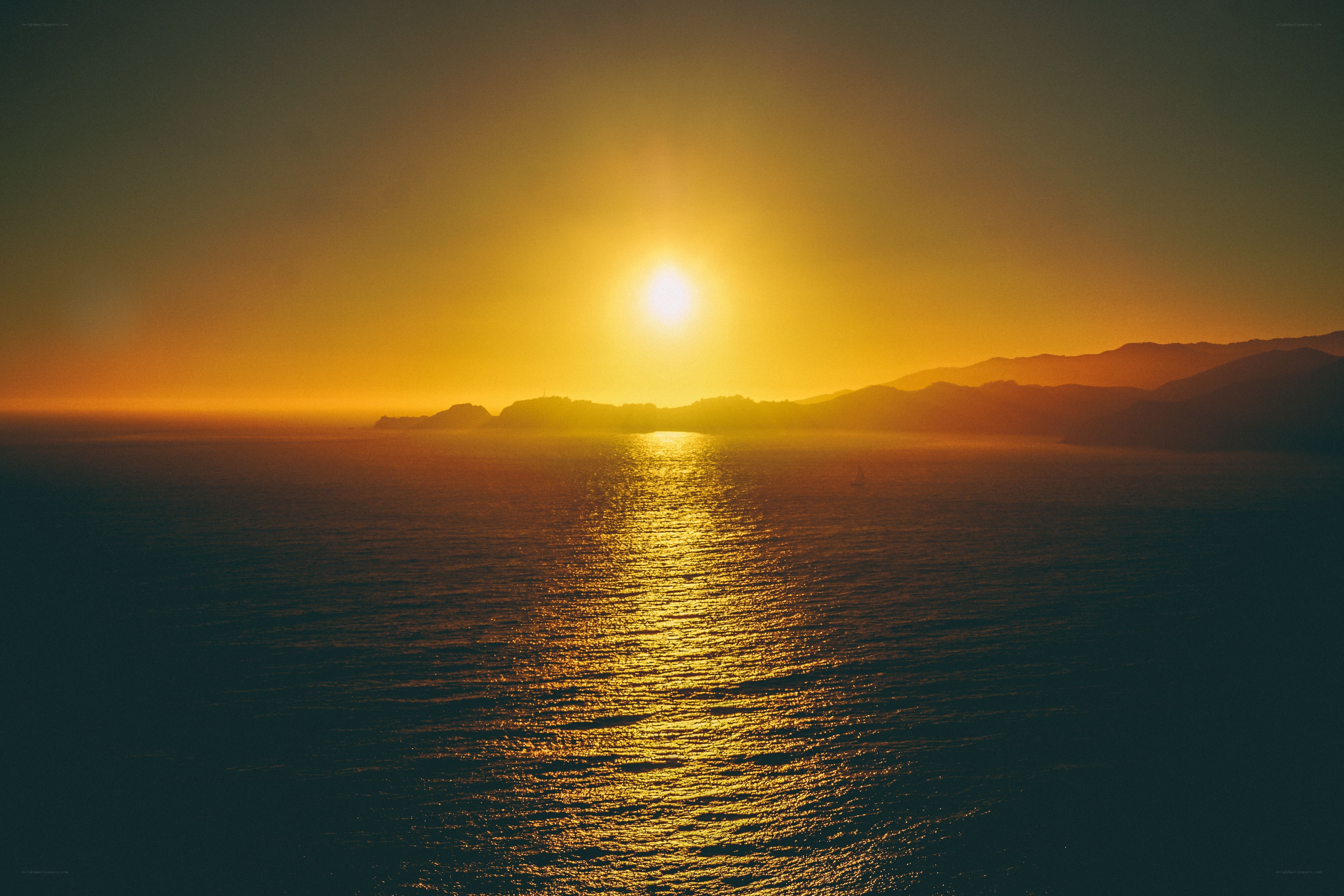 Sunset over the ocean