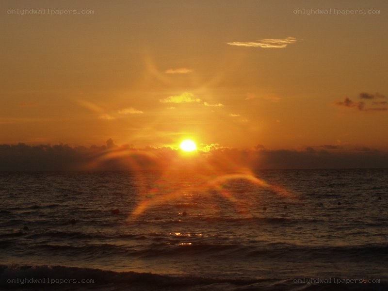 Sunset over the ocean