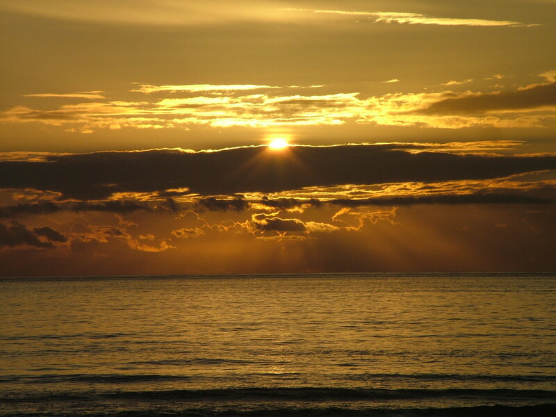 Sunset over the ocean
