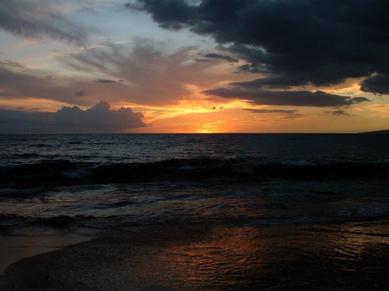 sunset over the ocean