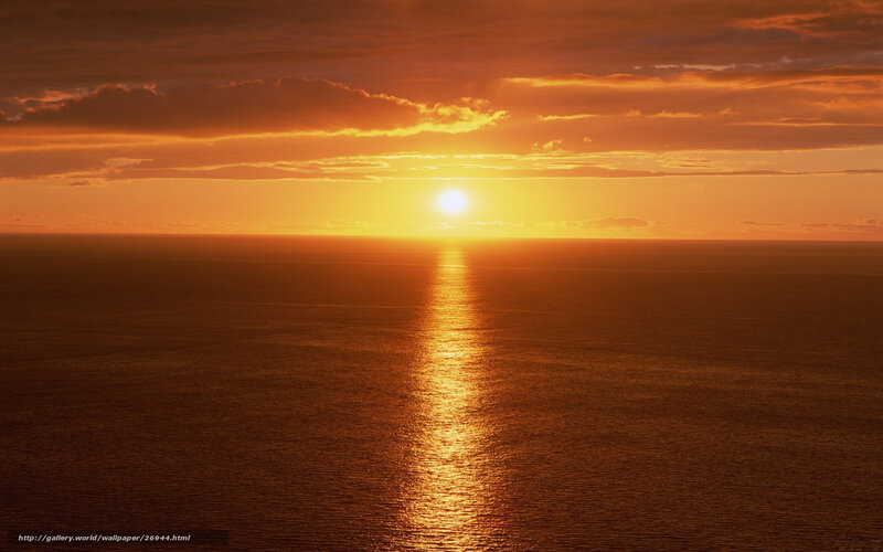 Sunset over the ocean