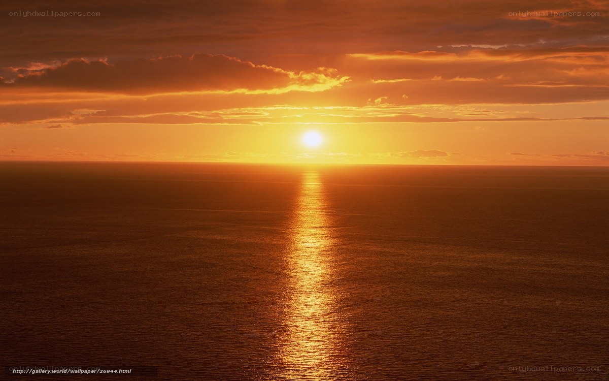 Sunset over the ocean