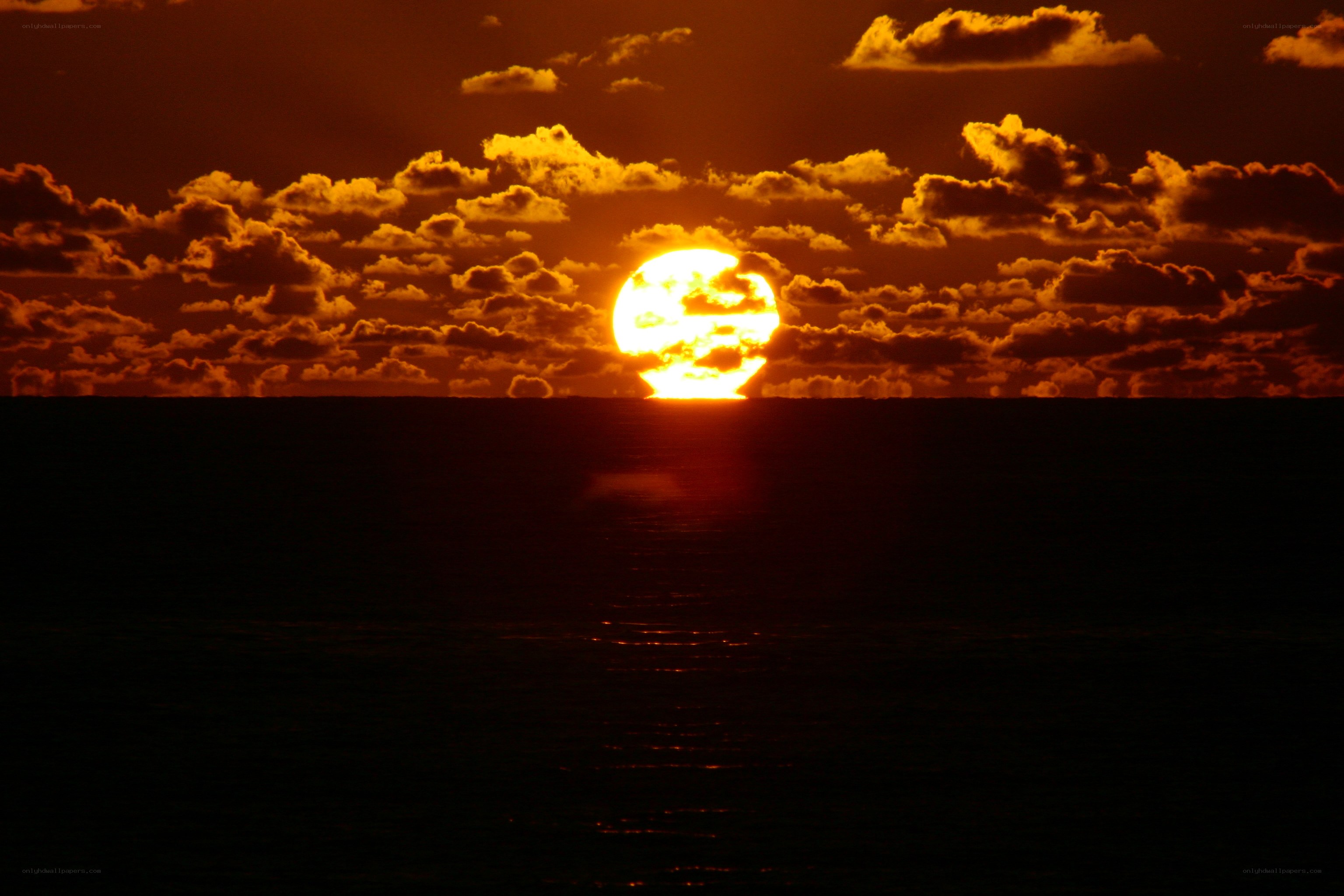 Sunset over the ocean