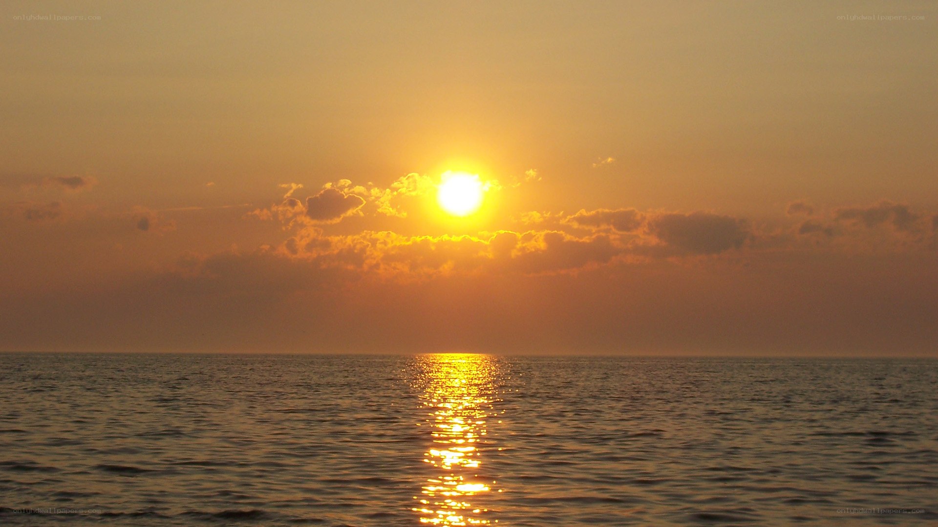 Sunset over the ocean