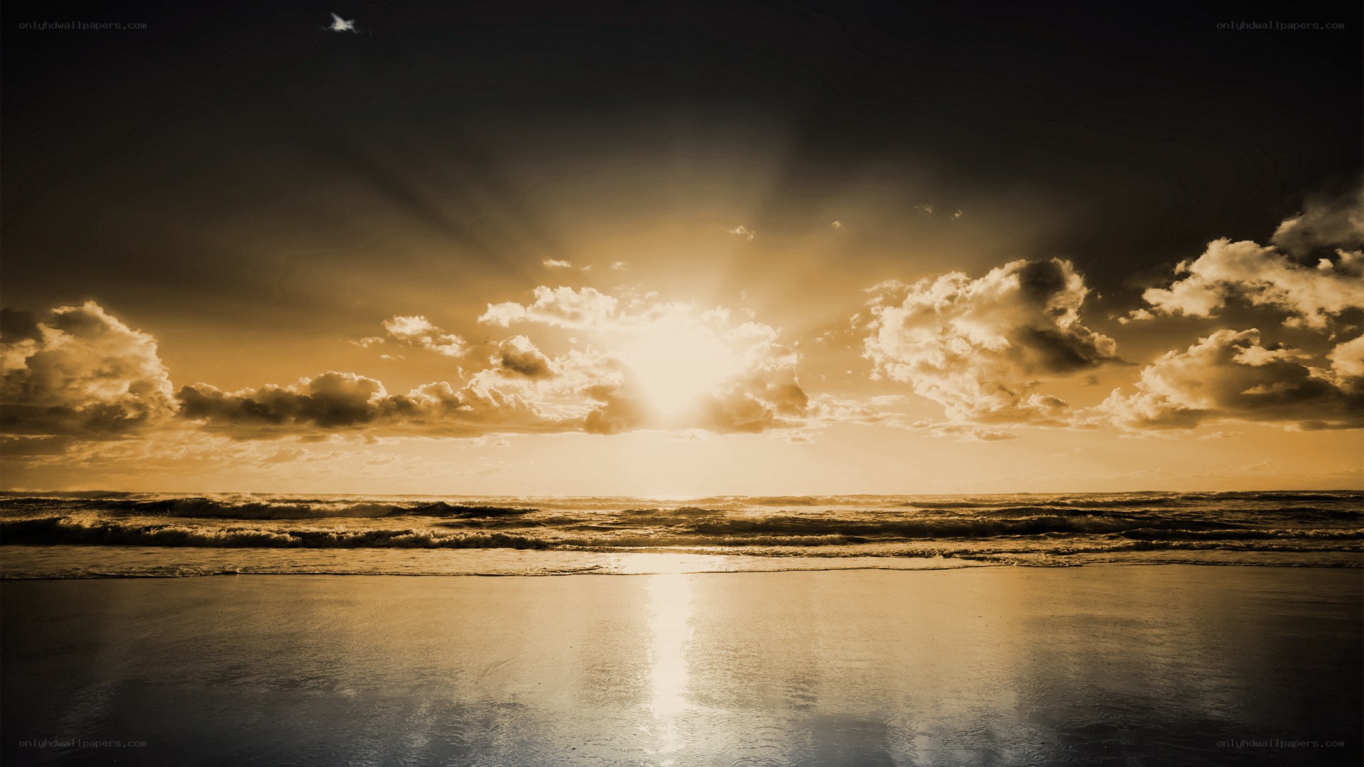Sunset over the ocean