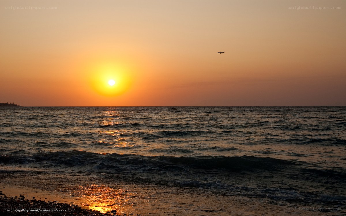 Sunset over the ocean