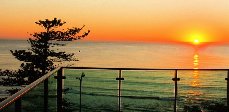 Sunset over the ocean