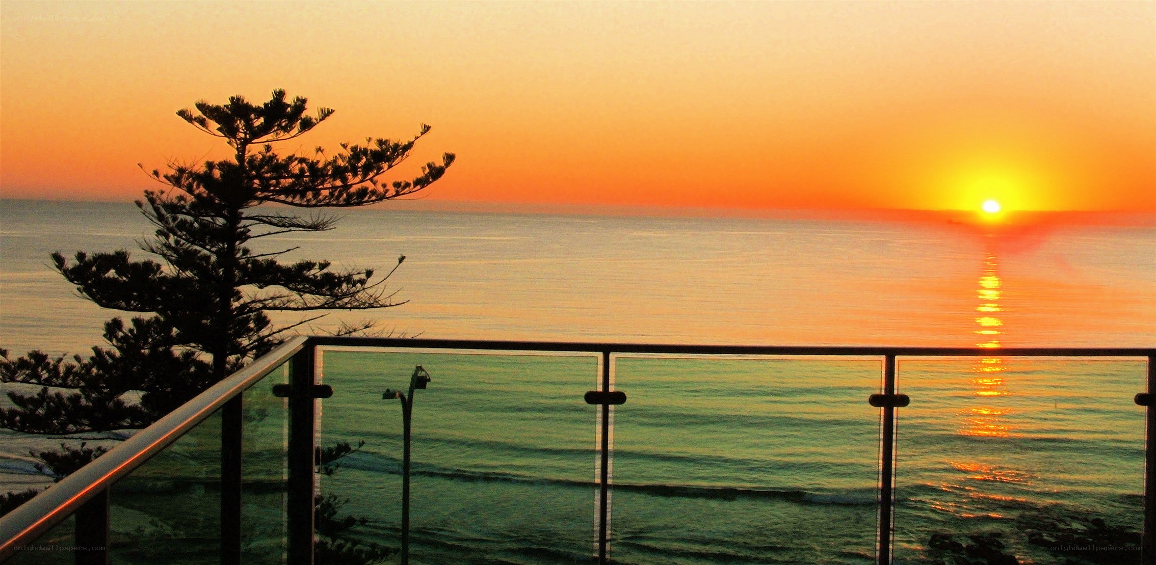 Sunset over the ocean