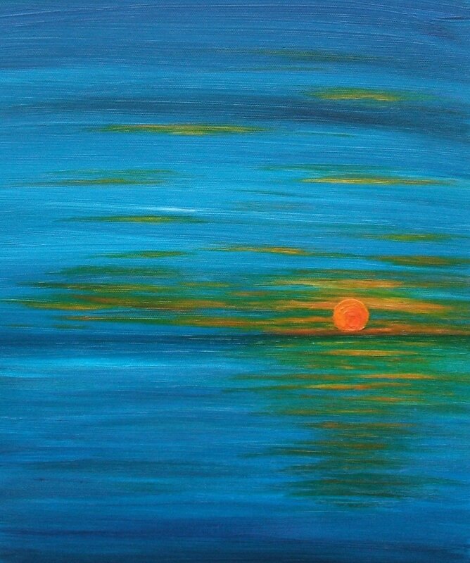 Sunset over the ocean