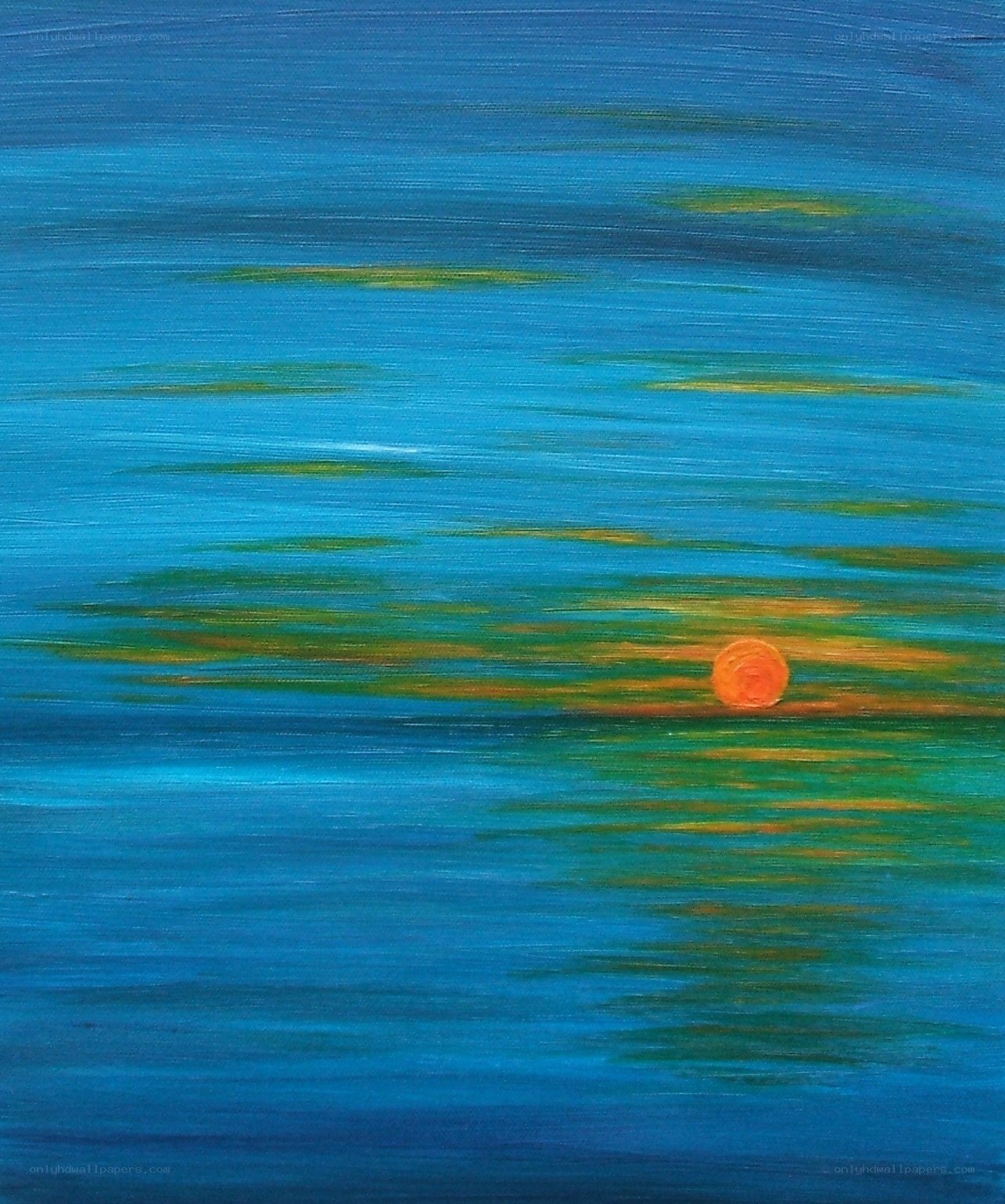 Sunset over the ocean